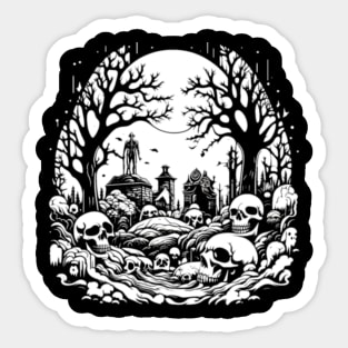 White Night of Graveyard of Skulls, Macabre Sticker